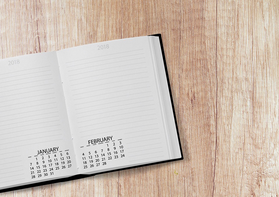 2018 diary and calendar